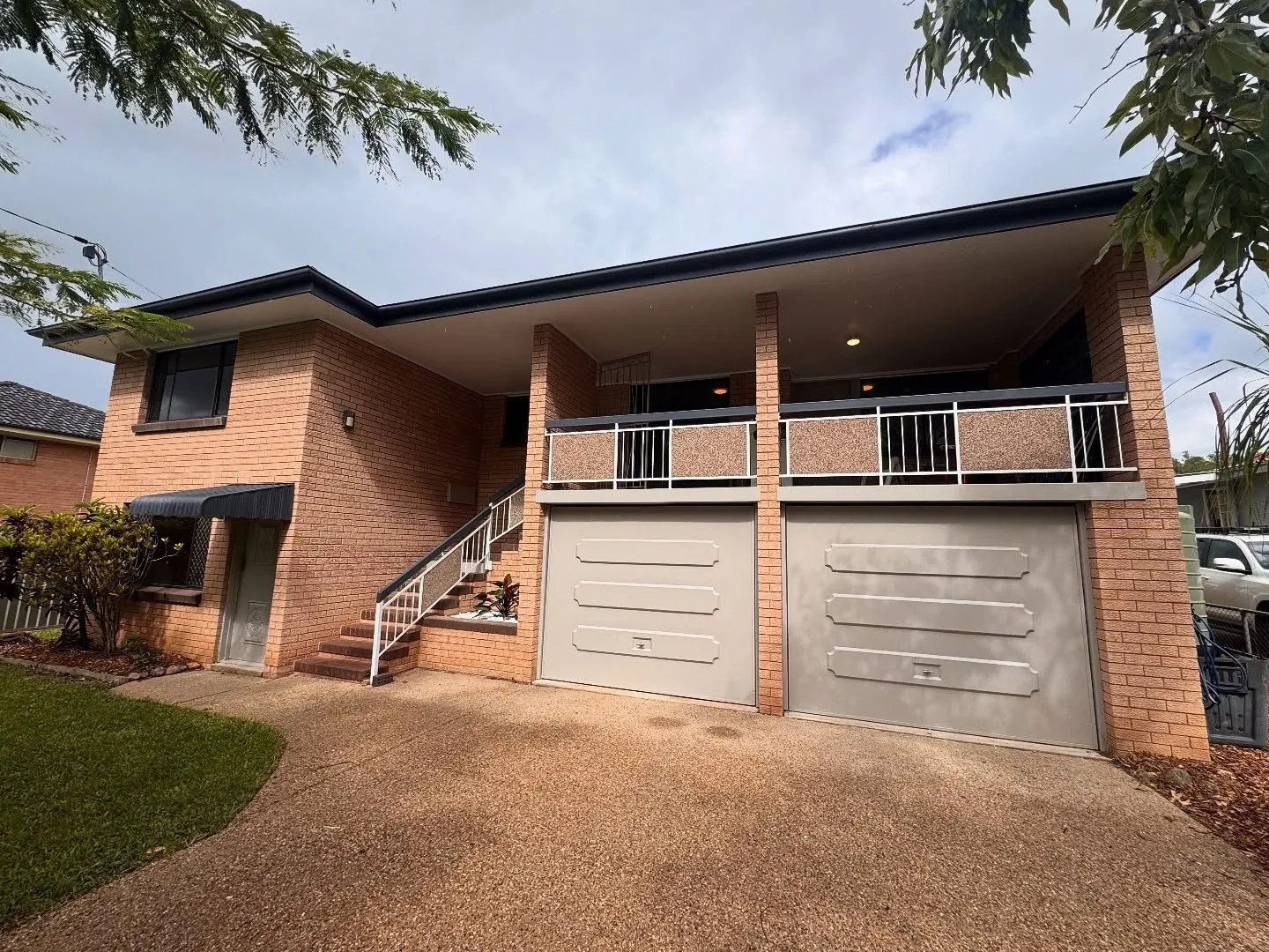 1970s brick house exterior before sale
