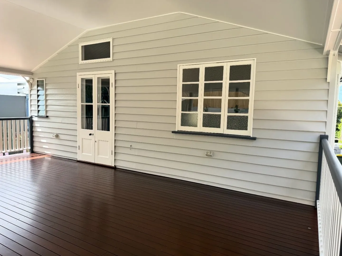 After: Verandah deck and weatherboard walls