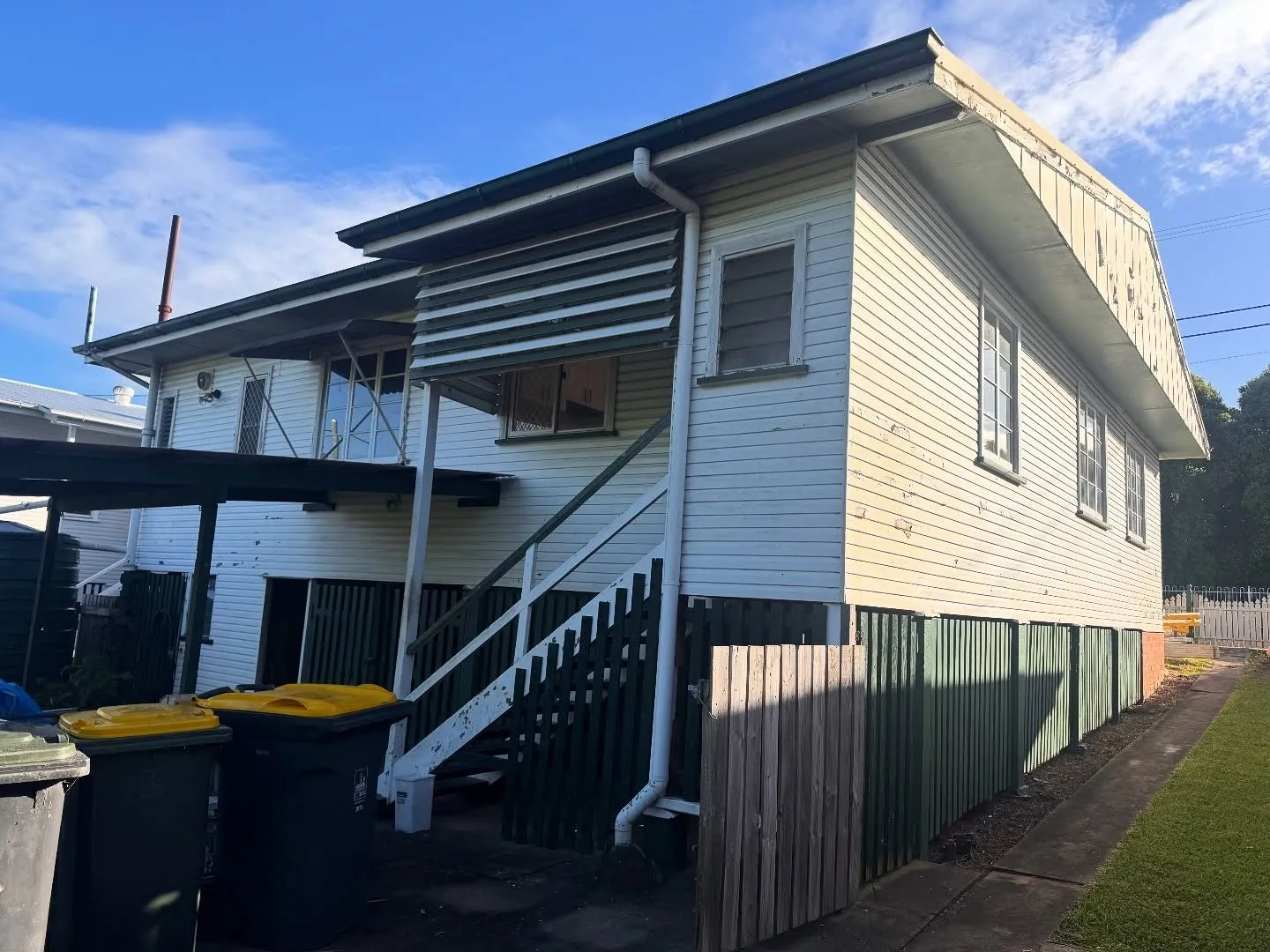 Before: Post-war weatherboard exterior restoration, Annerley